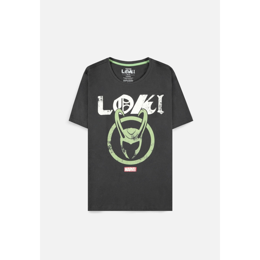 Marvel,Loki - Logo Badge Mens Tshirt - Black